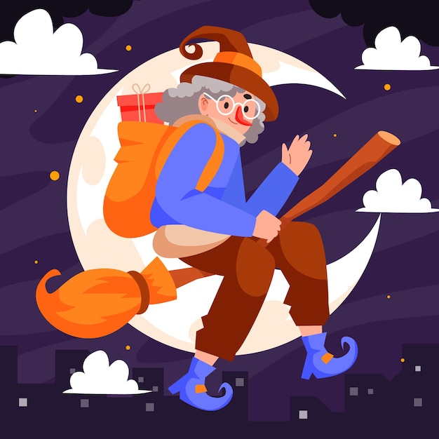 Free Vector flat befana illustration