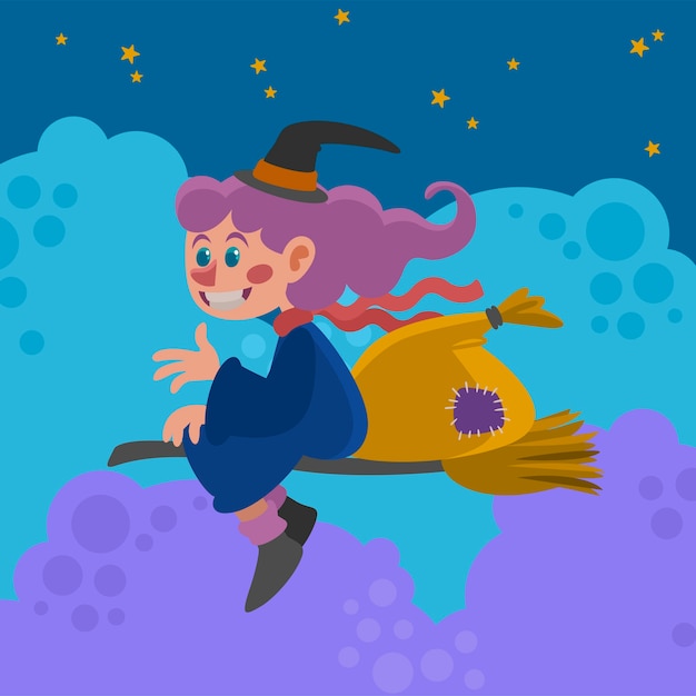 Flat befana illustration