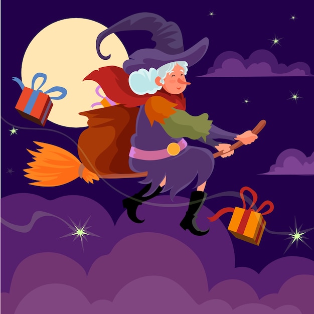 Free Vector flat befana illustration