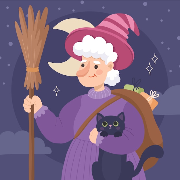 Free Vector flat befana illustration