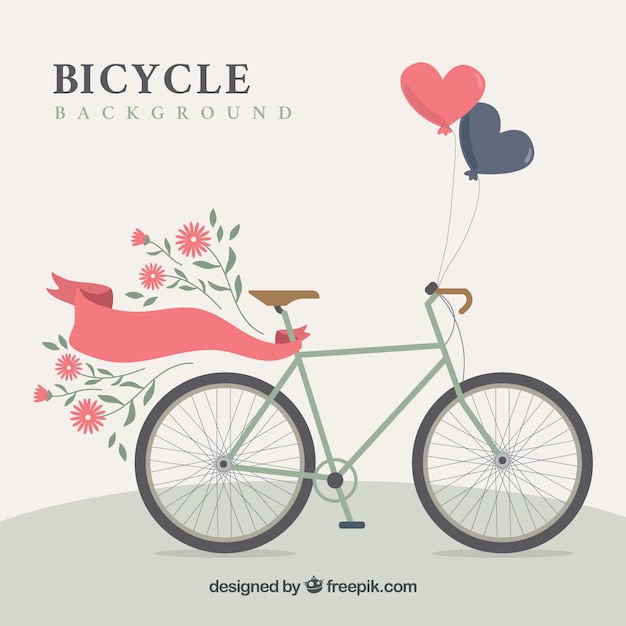 Flat bike with lovely elements