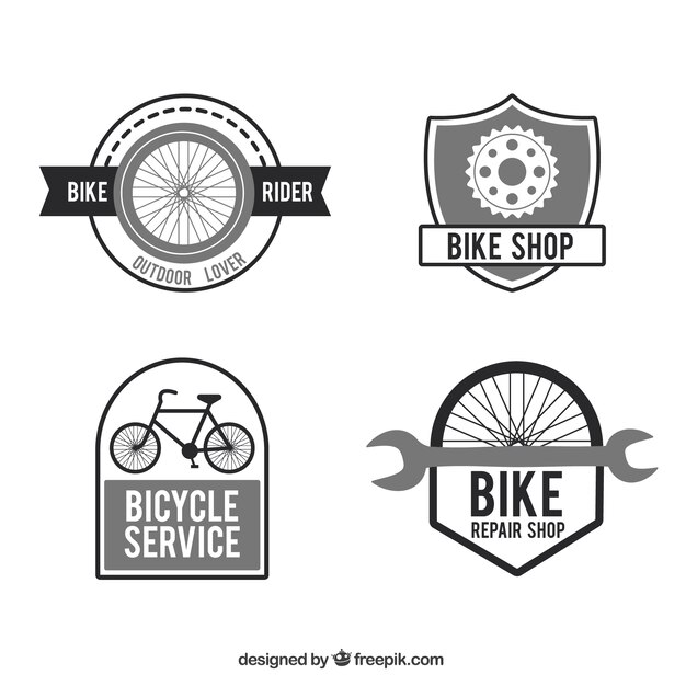 Flat bikes and pieces badges