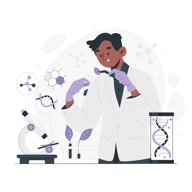 Free vector flat biotechnology illustration