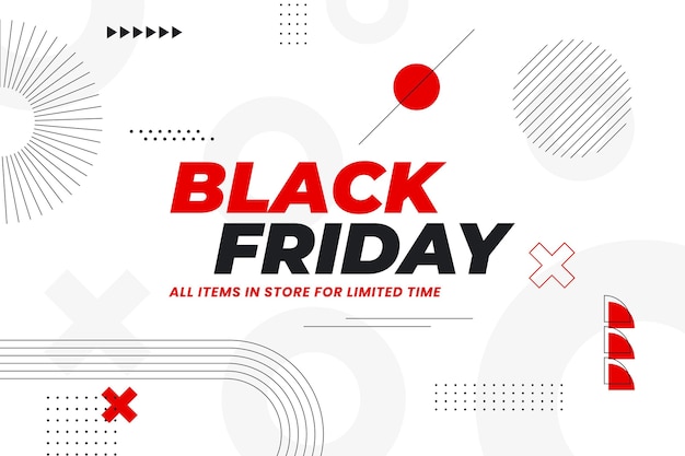 Flat black friday background