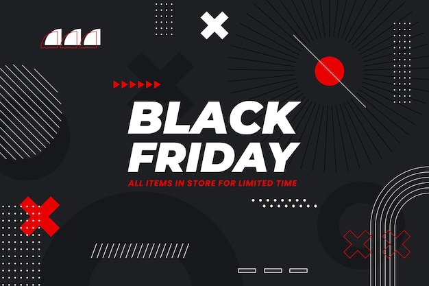 Flat black friday background