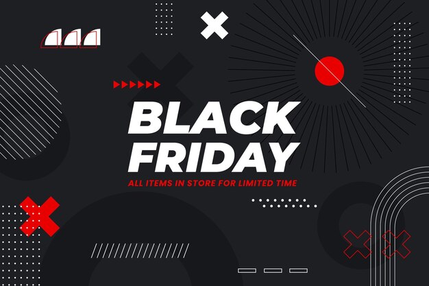 Flat black friday background