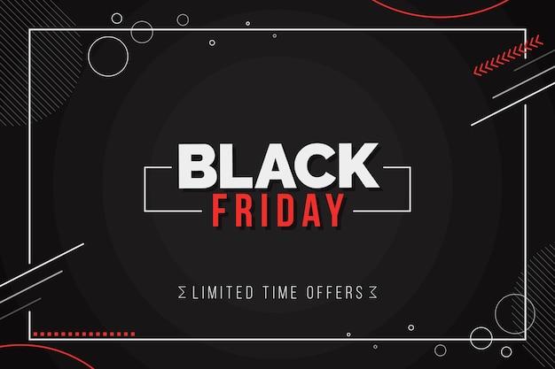 Free vector flat black friday background