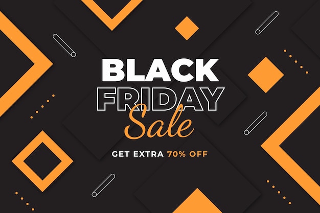 Flat black friday background