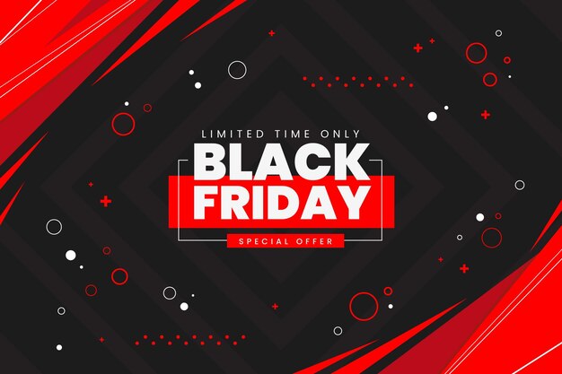 Flat black friday background