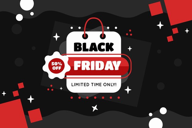 Flat black friday background