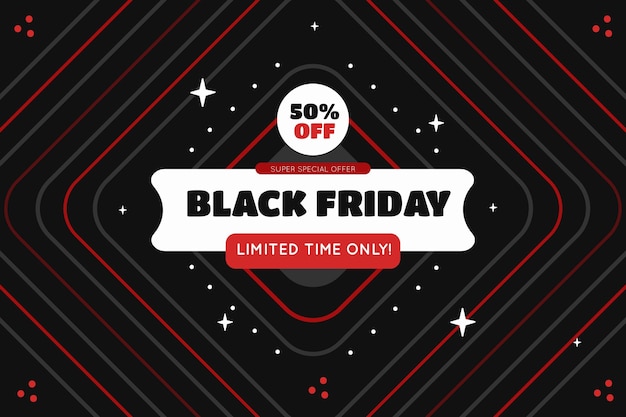 Flat black friday background