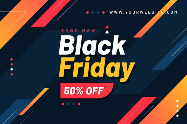 Flat black friday background