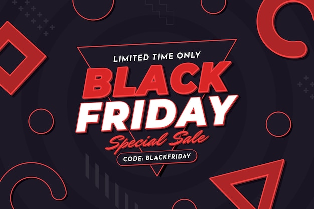 Flat black friday background