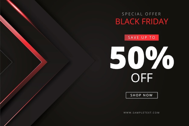 Flat black friday sale background