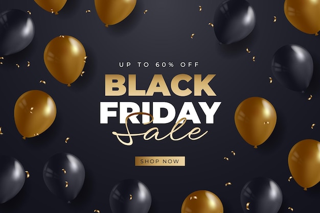 Flat black friday sale background