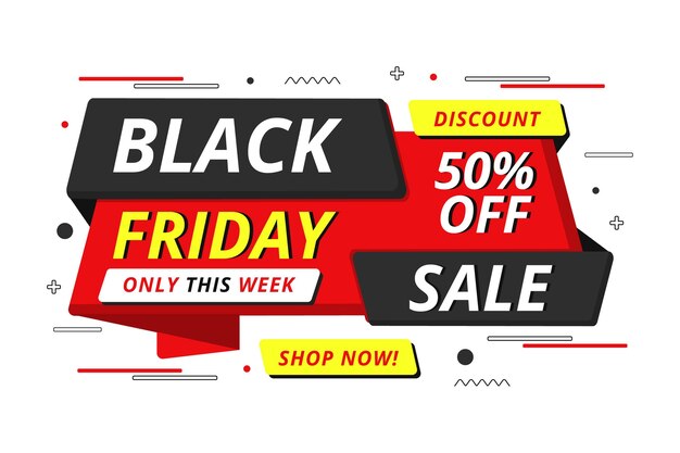 Flat black friday sale background