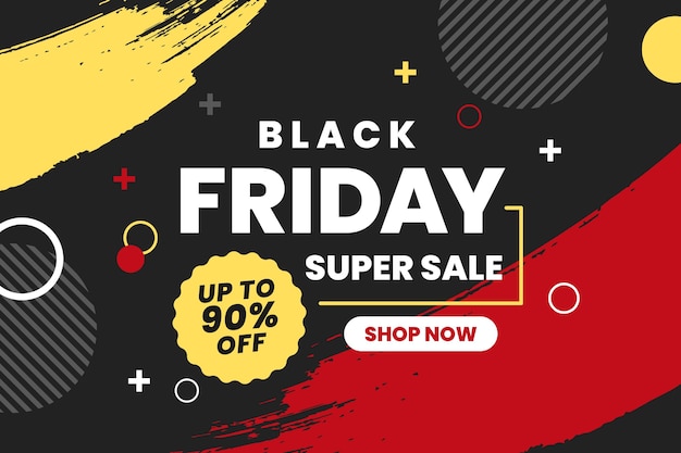 Flat black friday sale background