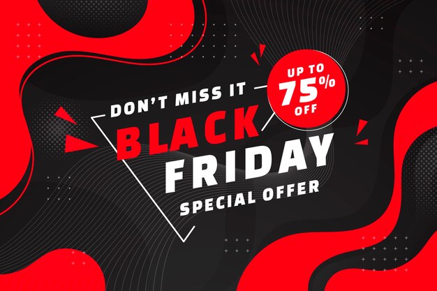 Flat black friday sale background