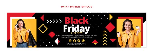 Flat black friday twitch cover