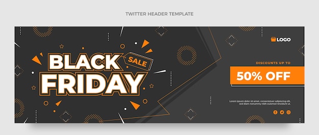 Flat black friday twitter header