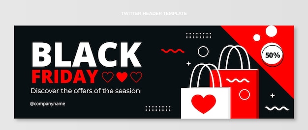 Flat black friday twitter header