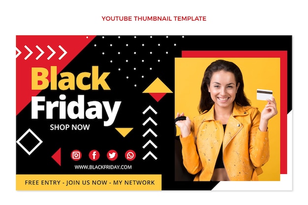 Flat black friday youtube thumbnail