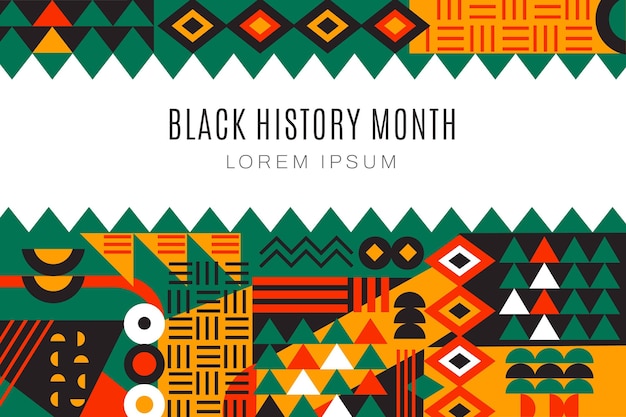 Free vector flat black history month background