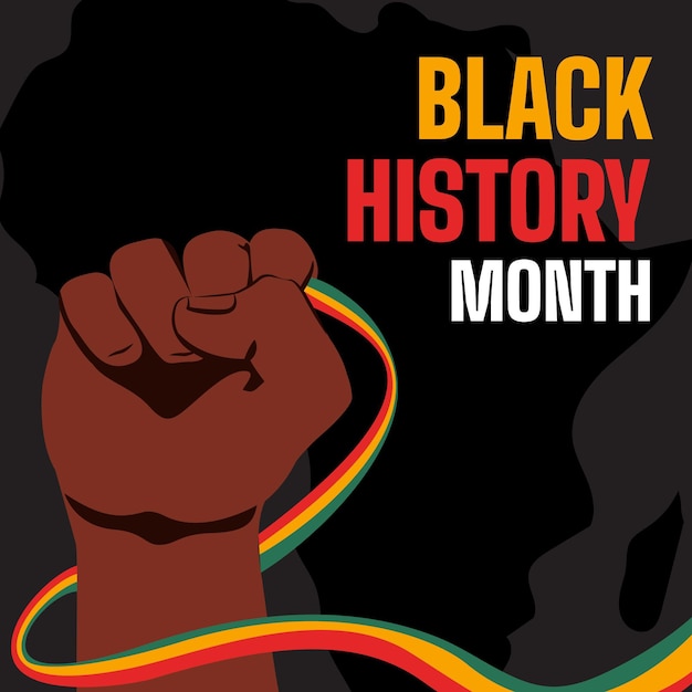 Free Vector flat black history month illustration