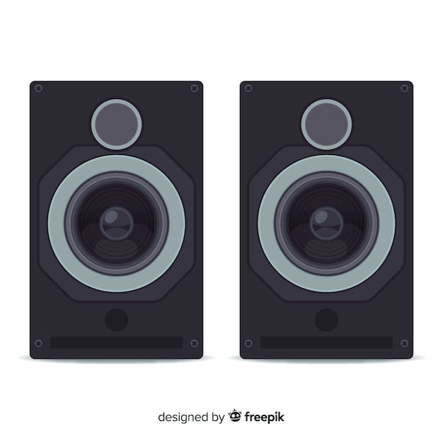 Flat black speaker background