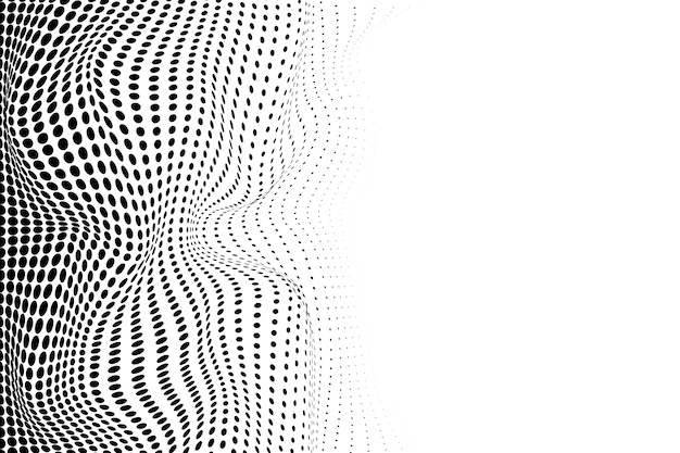 Flat black and white halftone background