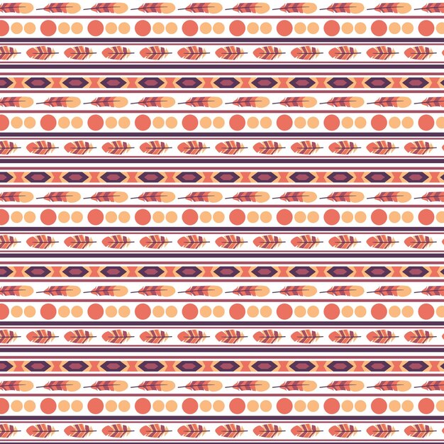 Flat boho pattern design