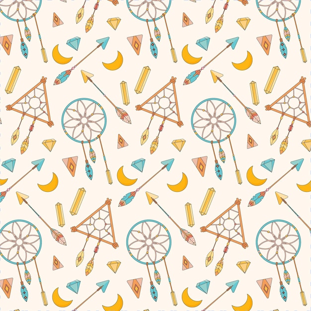 Flat boho style pattern