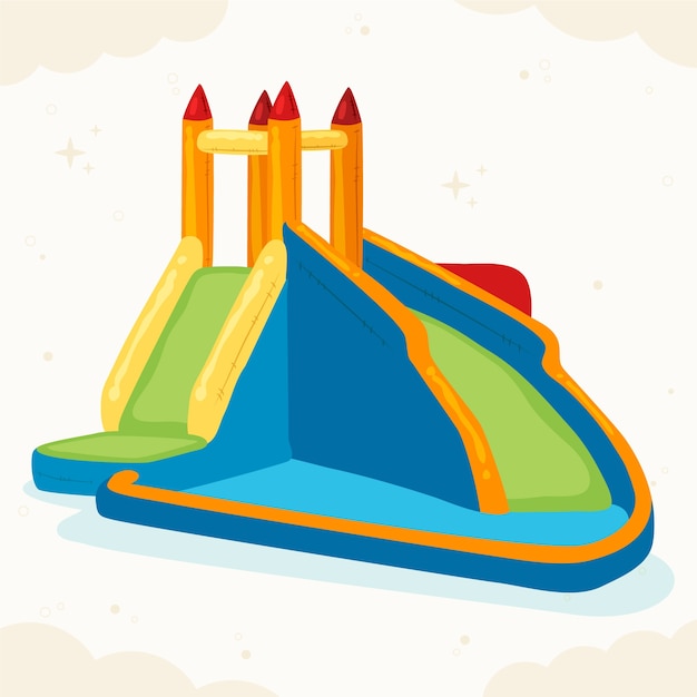 Free Vector flat bounce house illustration