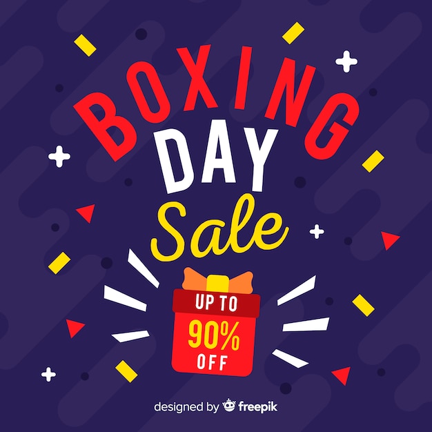 Flat boxing day sale background