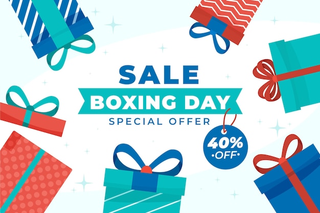 Flat boxing day sale background