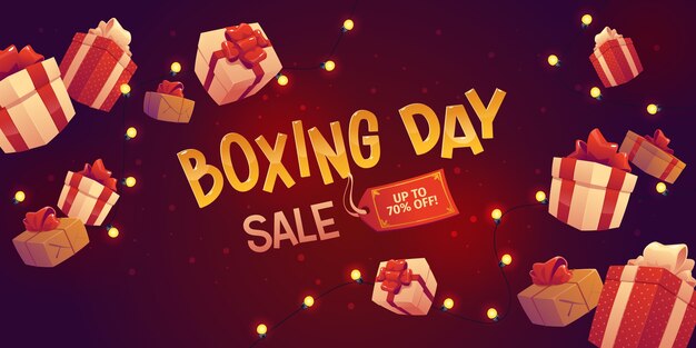 Flat boxing day sale background