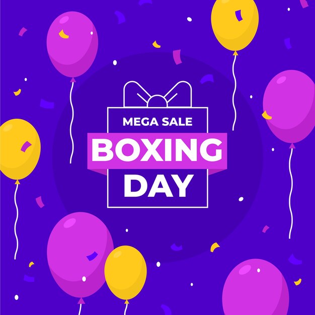 Flat boxing day sale illustration