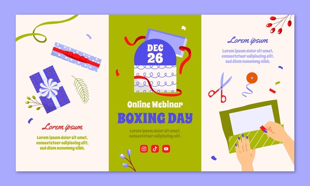 Flat boxing day webinar template