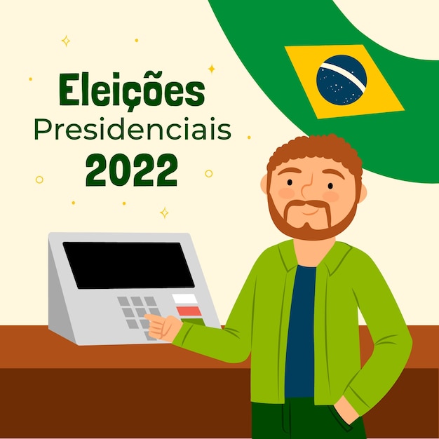 Free vector flat brazil elections illustration