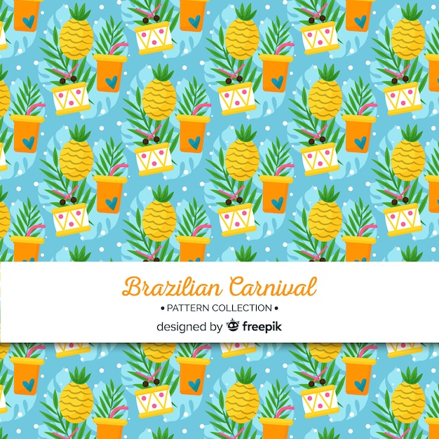 Free Vector flat brazilian carnival pattern