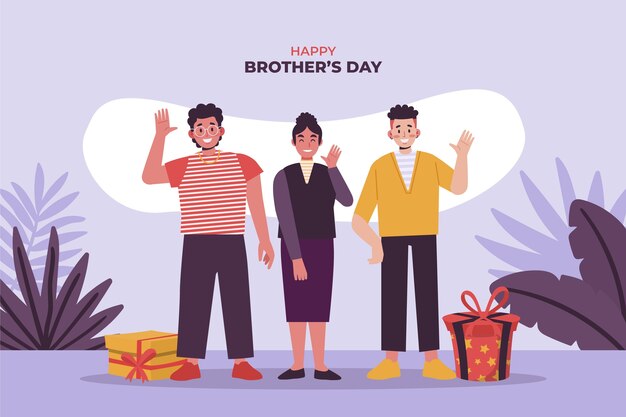 Flat brothers day background