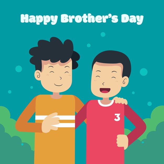 Flat brothers day illustration