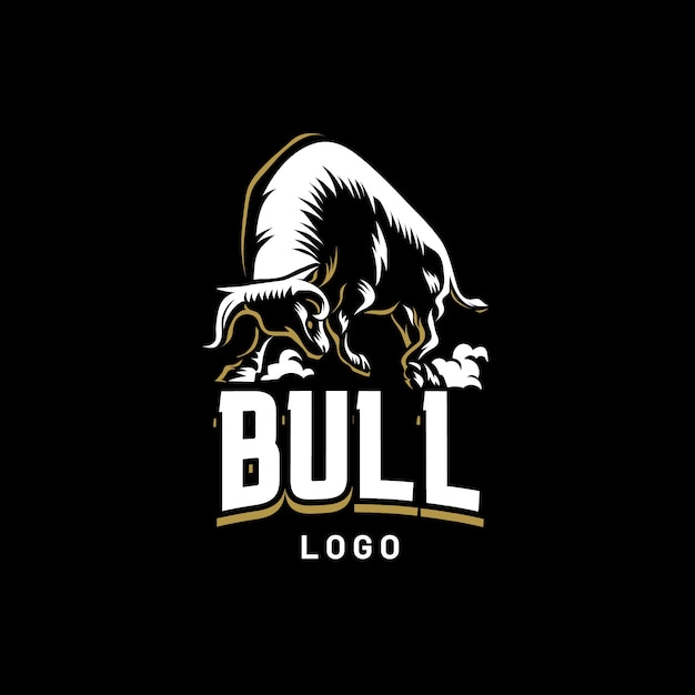 Free Vector flat bull logo template