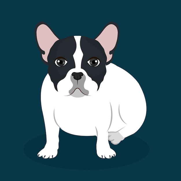 Free Vector flat bulldog illustration