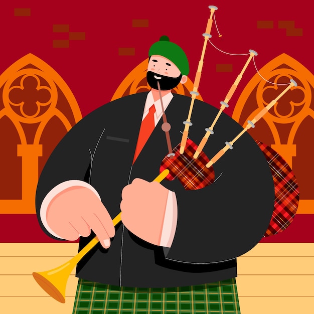 Free vector flat burns night illustration