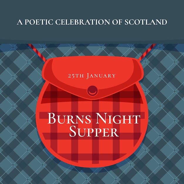 Free Vector flat burns night illustration