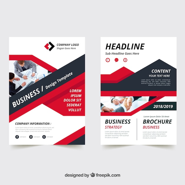 Flat business brochure in a5 size