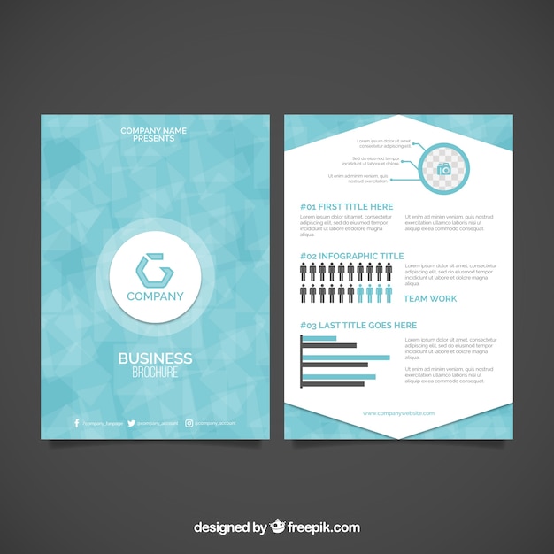 Flat business brochure in a5 size