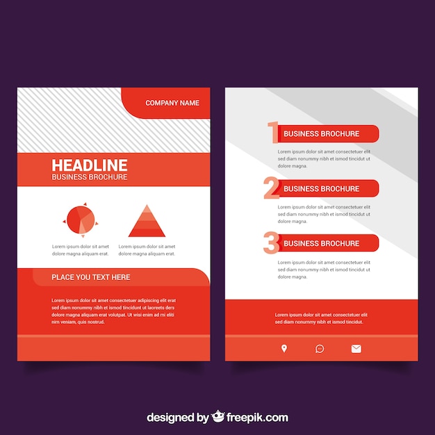 Flat business brochure in a5 size