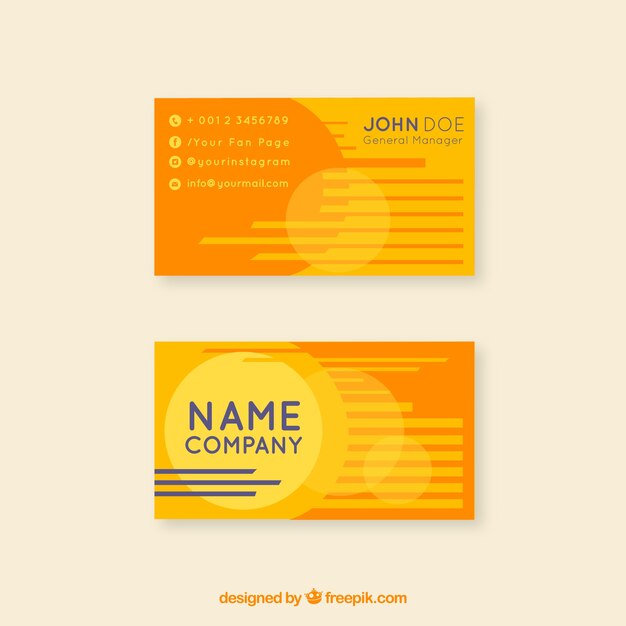 Flat business card template